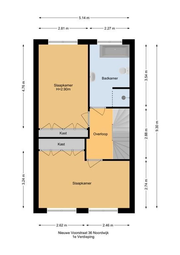 Nieuwe Voorstraat 36, Noordwijk plattegrond-2