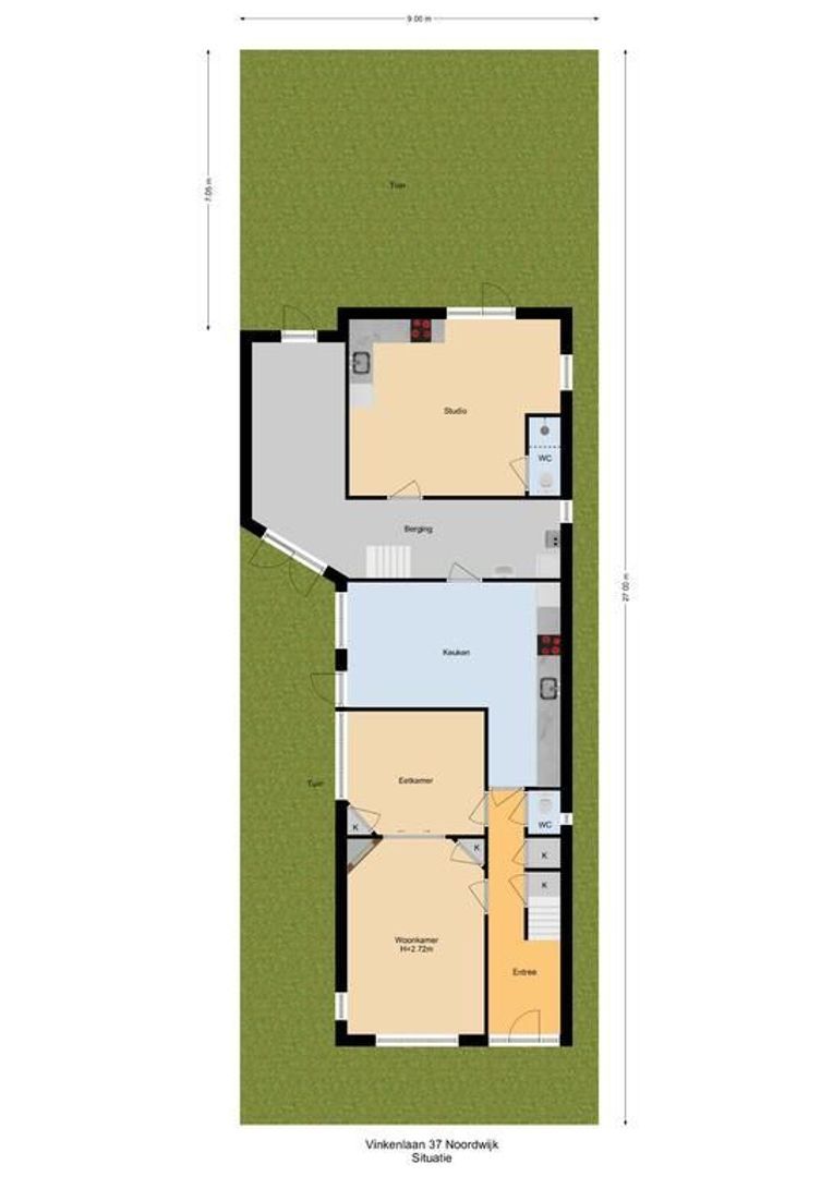 Vinkenlaan 37, Noordwijk plattegrond-0