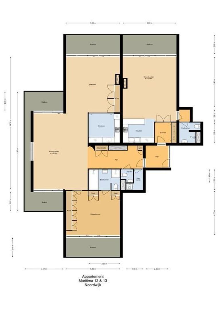 Maritima 12 13, Noordwijk plattegrond-0