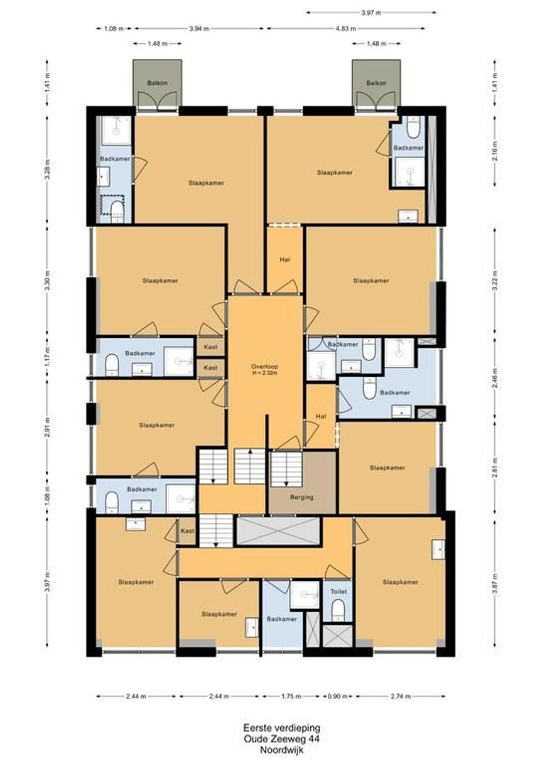 Oude Zeeweg 44, Noordwijk plattegrond-1
