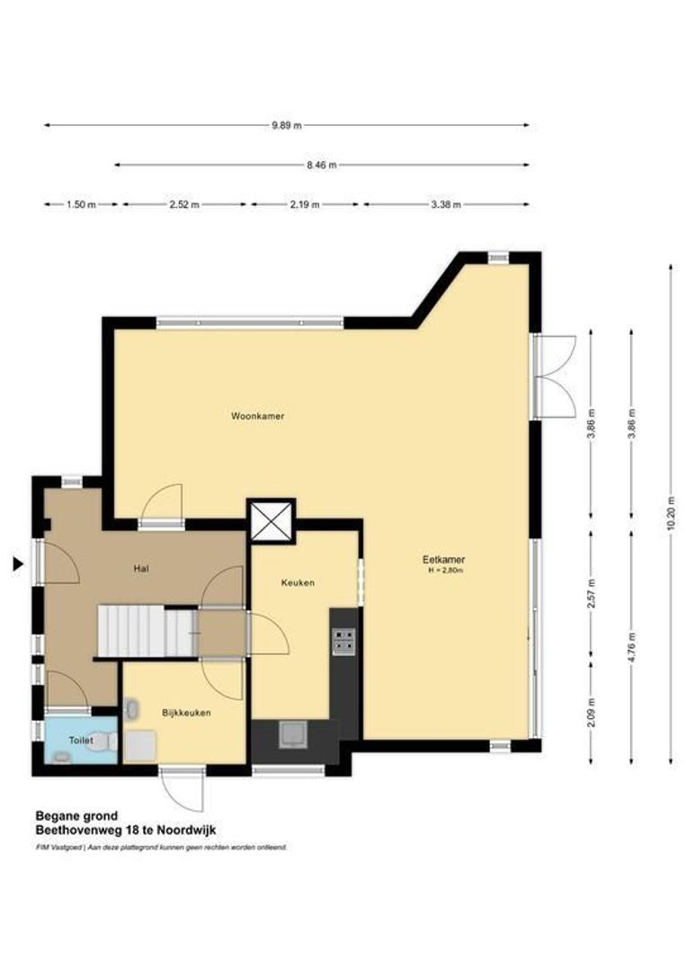 Beethovenweg 18, Noordwijk plattegrond-1
