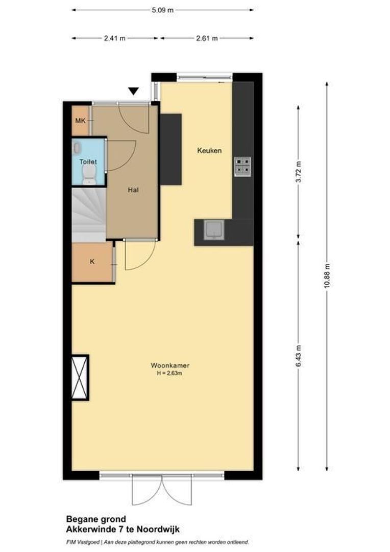 Akkerwinde 7, Noordwijk plattegrond-1