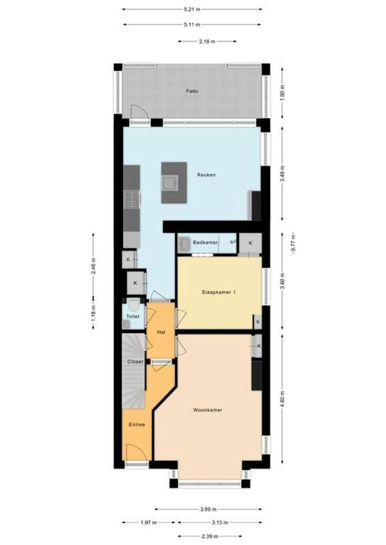 Quarles van Uffordstraat 33, Noordwijk plattegrond-0