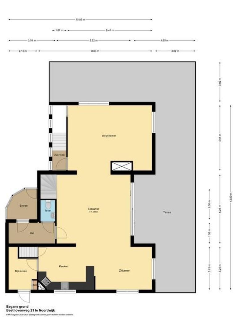 Beethovenweg 21, Noordwijk plattegrond-1