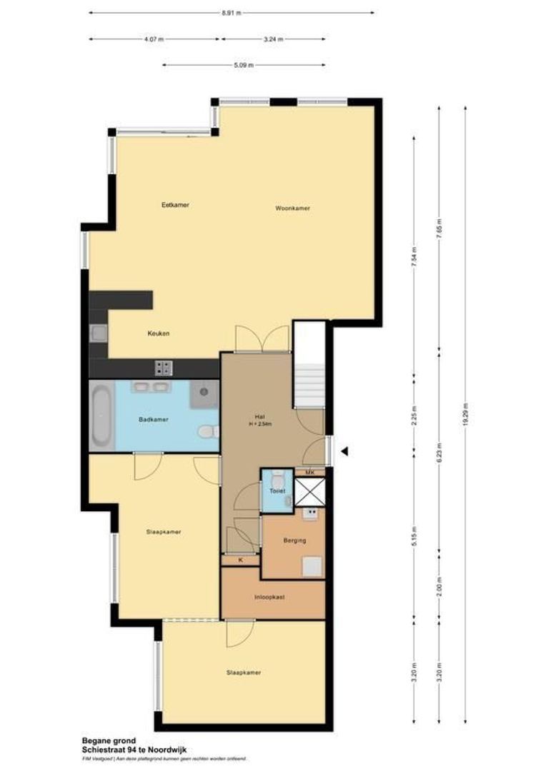 Schiestraat 94, Noordwijk plattegrond-1