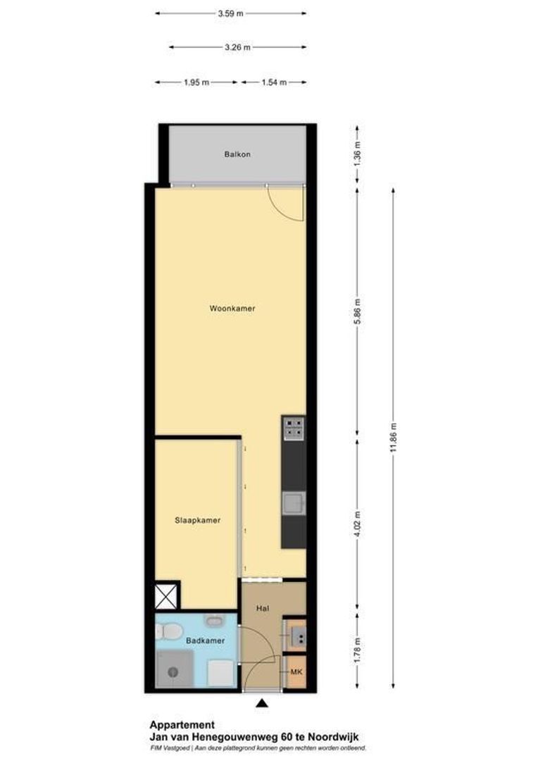 Jan van Henegouwenweg 60, Noordwijk plattegrond-1