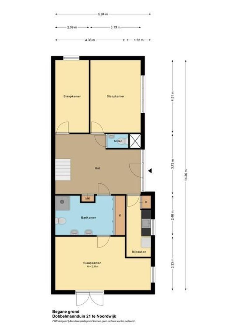 Dobbelmannduin 21, Noordwijk plattegrond-1