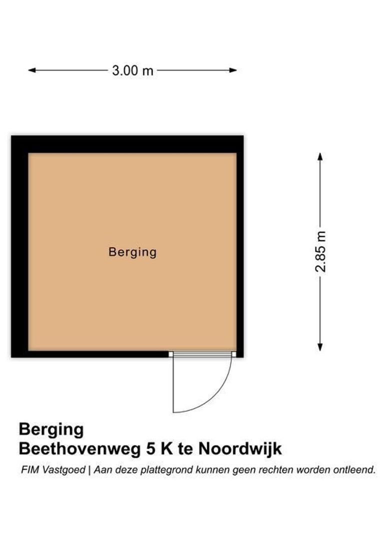 Beethovenweg 5 K, Noordwijk plattegrond-1