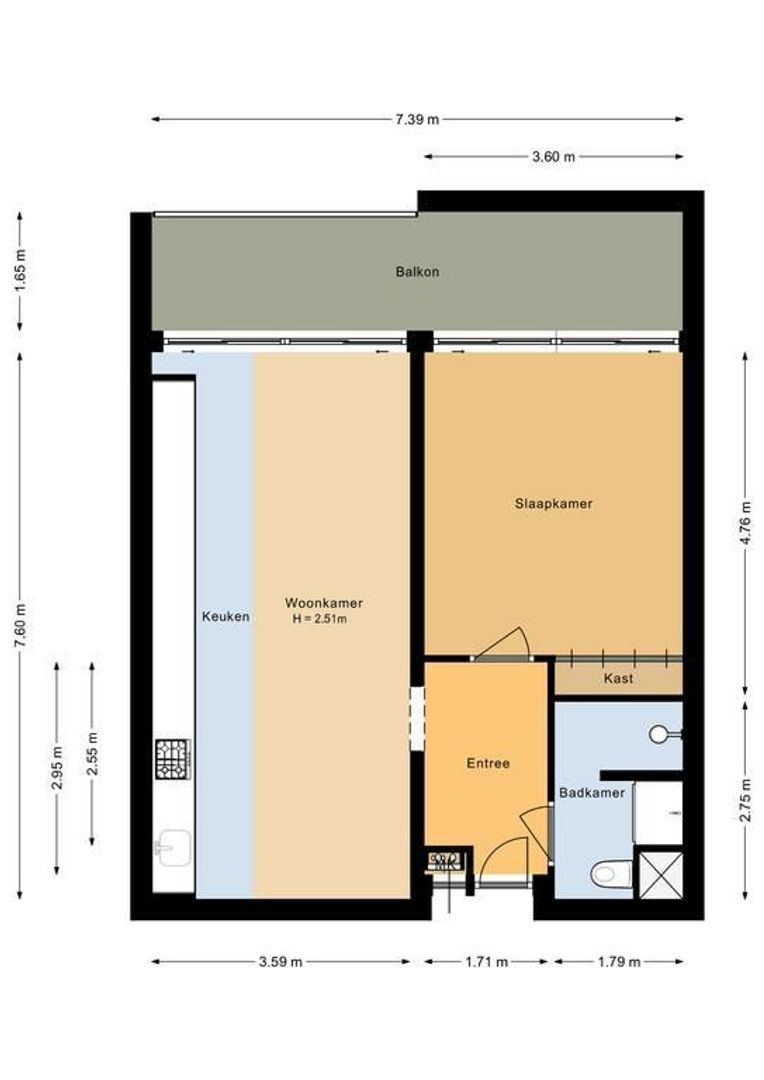 Duinroos 58, Noordwijk plattegrond-0