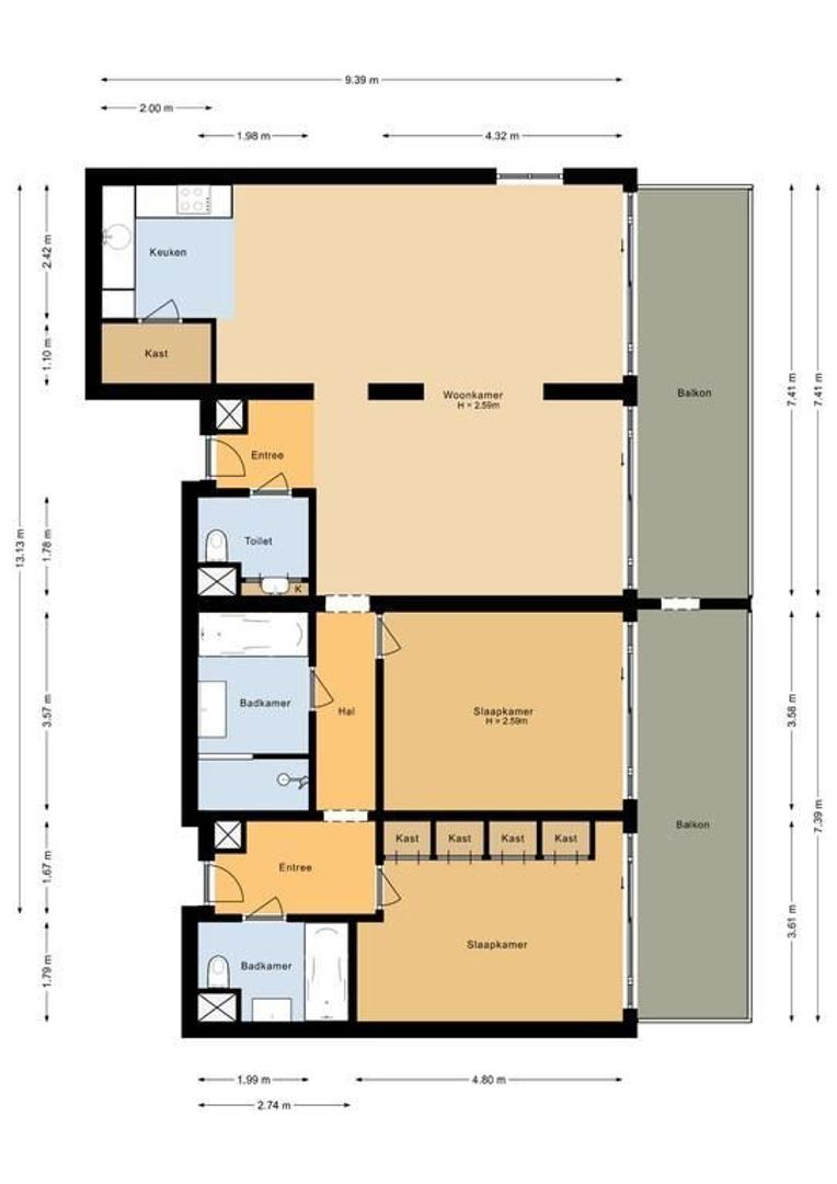 Duindistel 58 - 59, Noordwijk plattegrond-0