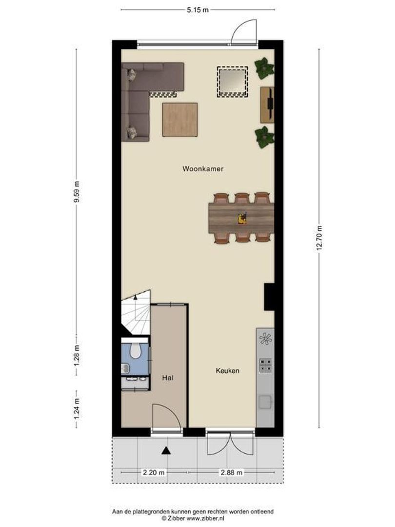 Nieuwe Voorstraat 7, Noordwijk plattegrond-1