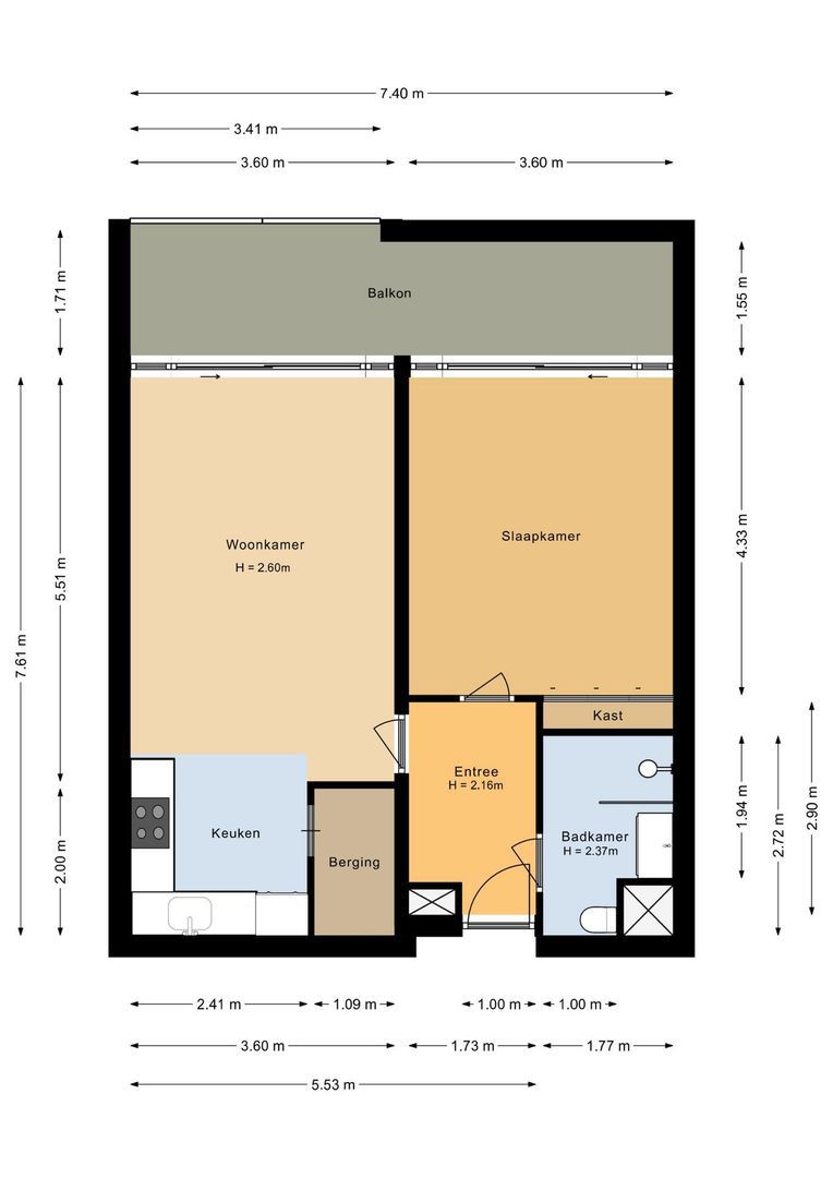 Duinroos 50, Noordwijk plattegrond-0