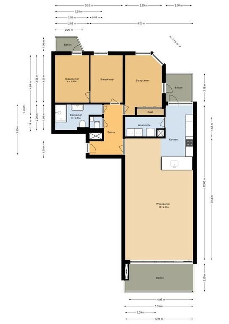 Beyaert 46, Noordwijk plattegrond-0