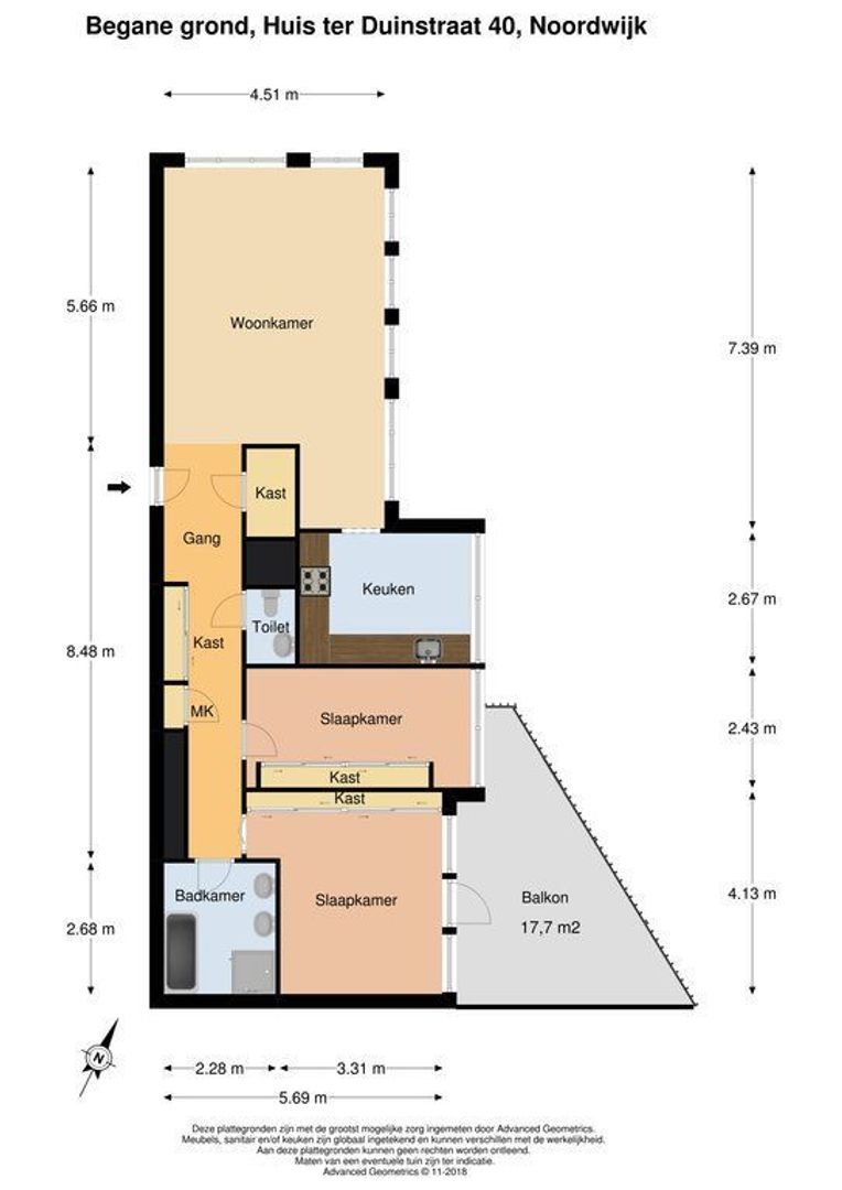 Huis ter Duinstraat 40, Noordwijk plattegrond-0