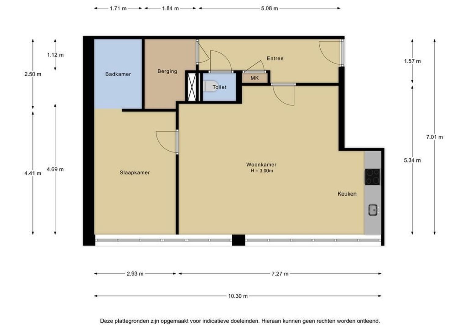 van Panhuysstraat 45 C, Noordwijk plattegrond-1