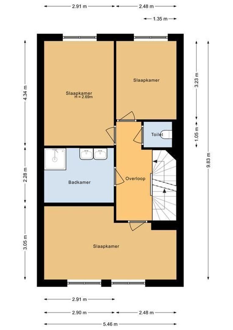 Binnenhof 33, Noordwijk plattegrond-2