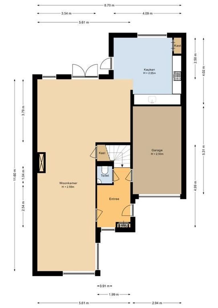 Het Laantje 7, Noordwijk plattegrond-1