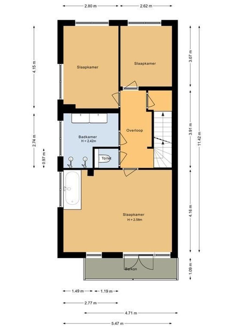 Ambachtsgeest 44, Noordwijk plattegrond-2