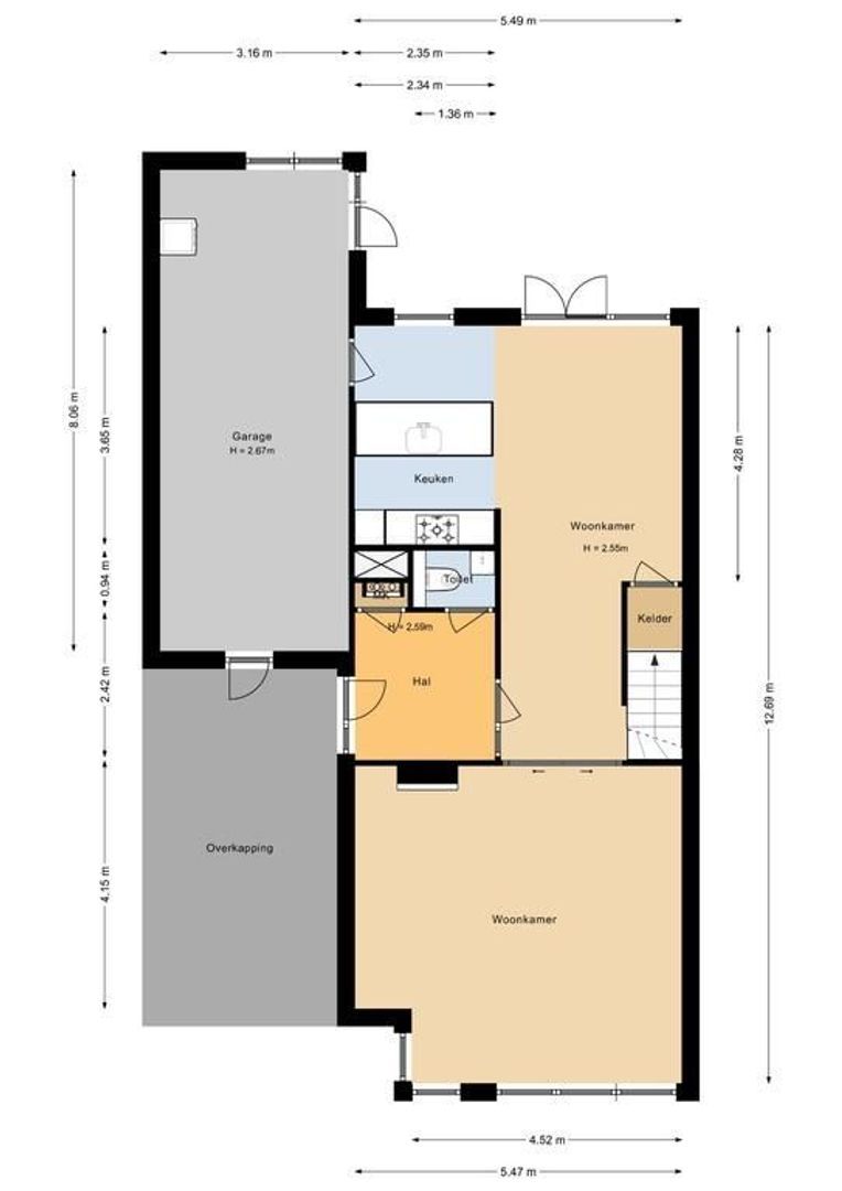Ambachtsgeest 44, Noordwijk plattegrond-1