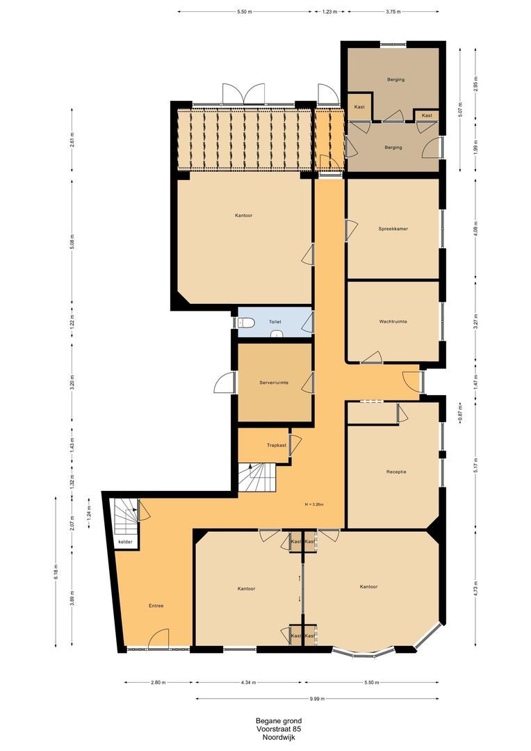 Voorstraat 85, Noordwijk plattegrond-1