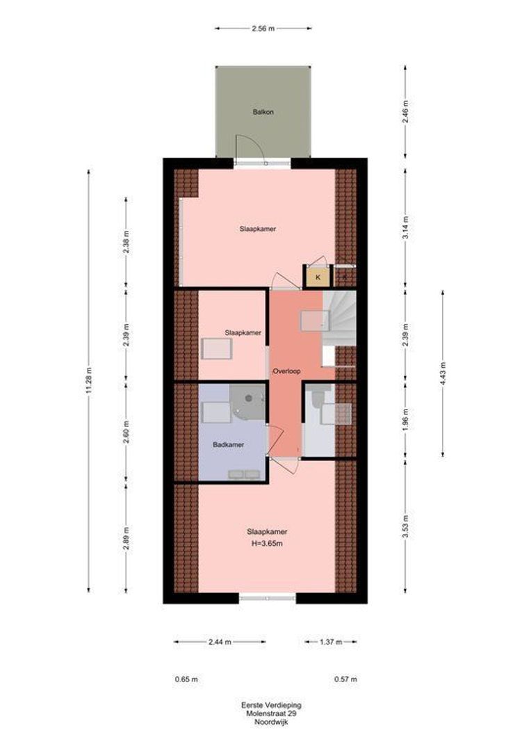 Molenstraat 29, Noordwijk plattegrond-1