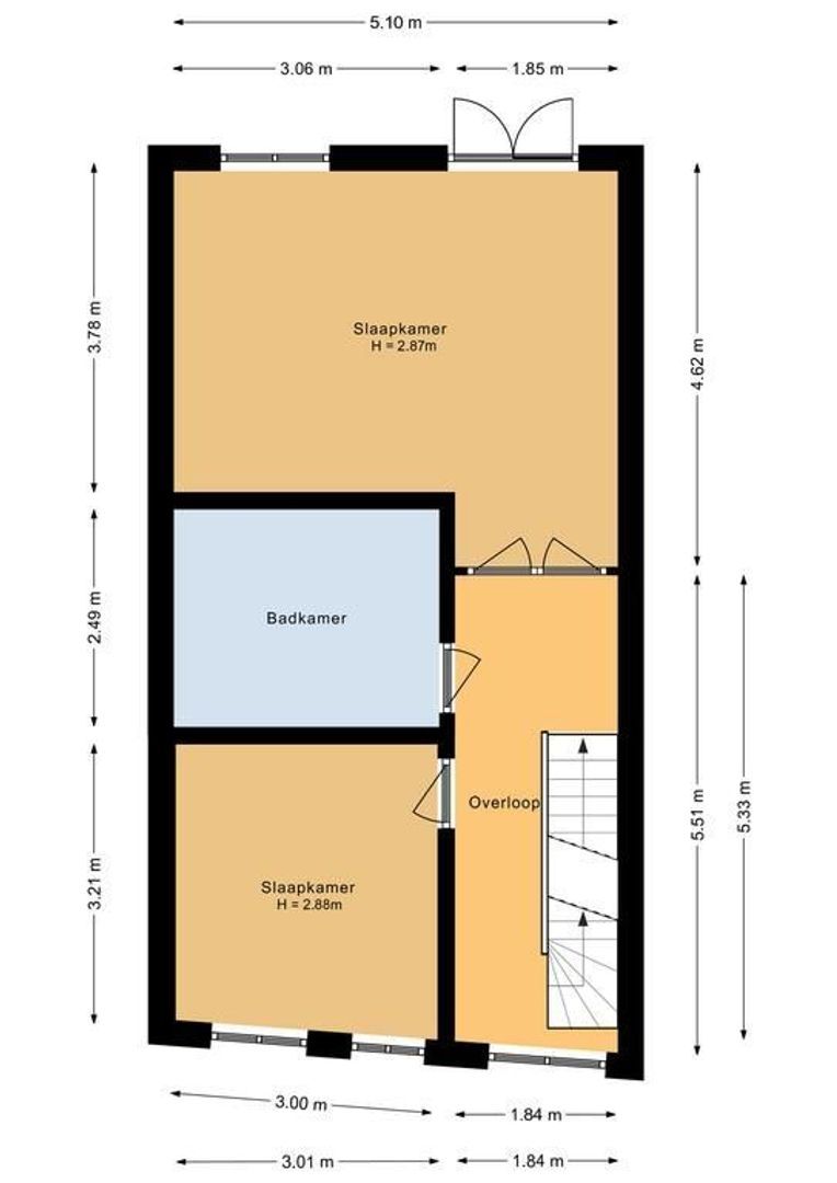 Voorstraat 24 & 24 A, Noordwijk plattegrond-2