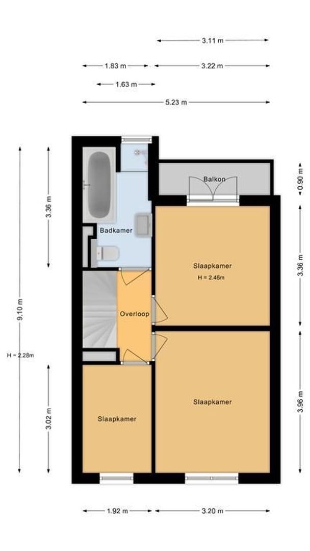 Quarles van Uffordstraat 43, Noordwijk plattegrond-2