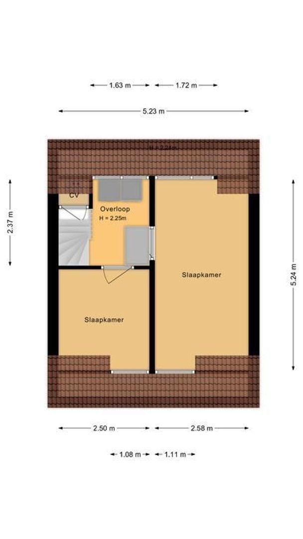 Quarles van Uffordstraat 43, Noordwijk plattegrond-3