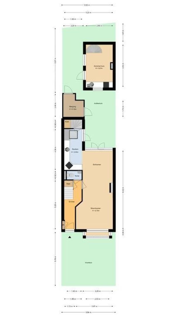 Quarles van Uffordstraat 43, Noordwijk plattegrond-0