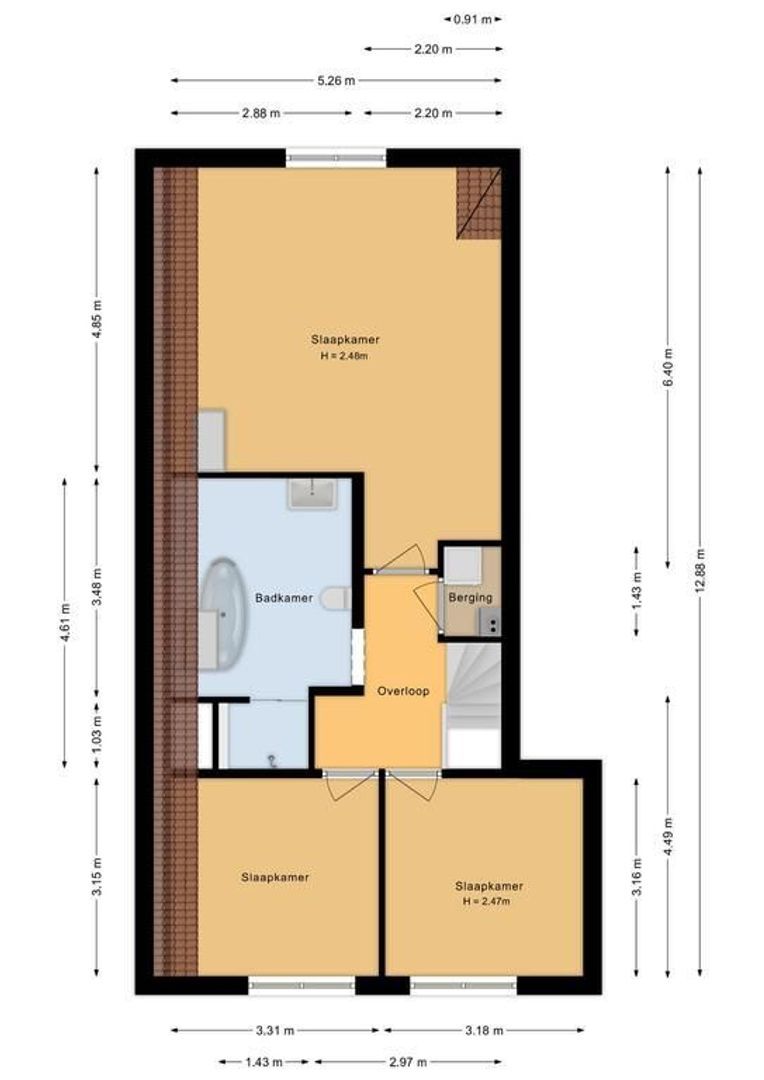 van Speijkstraat 2 A, Noordwijk plattegrond-2