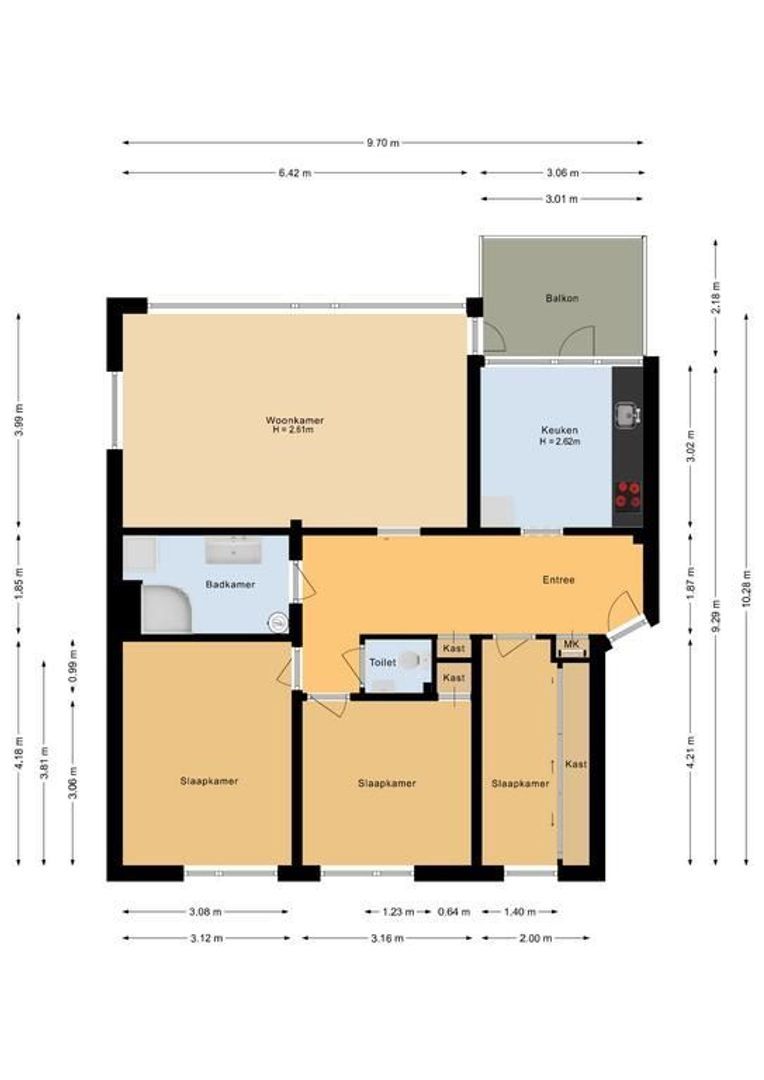 Beeklaan 218, Noordwijk plattegrond-0
