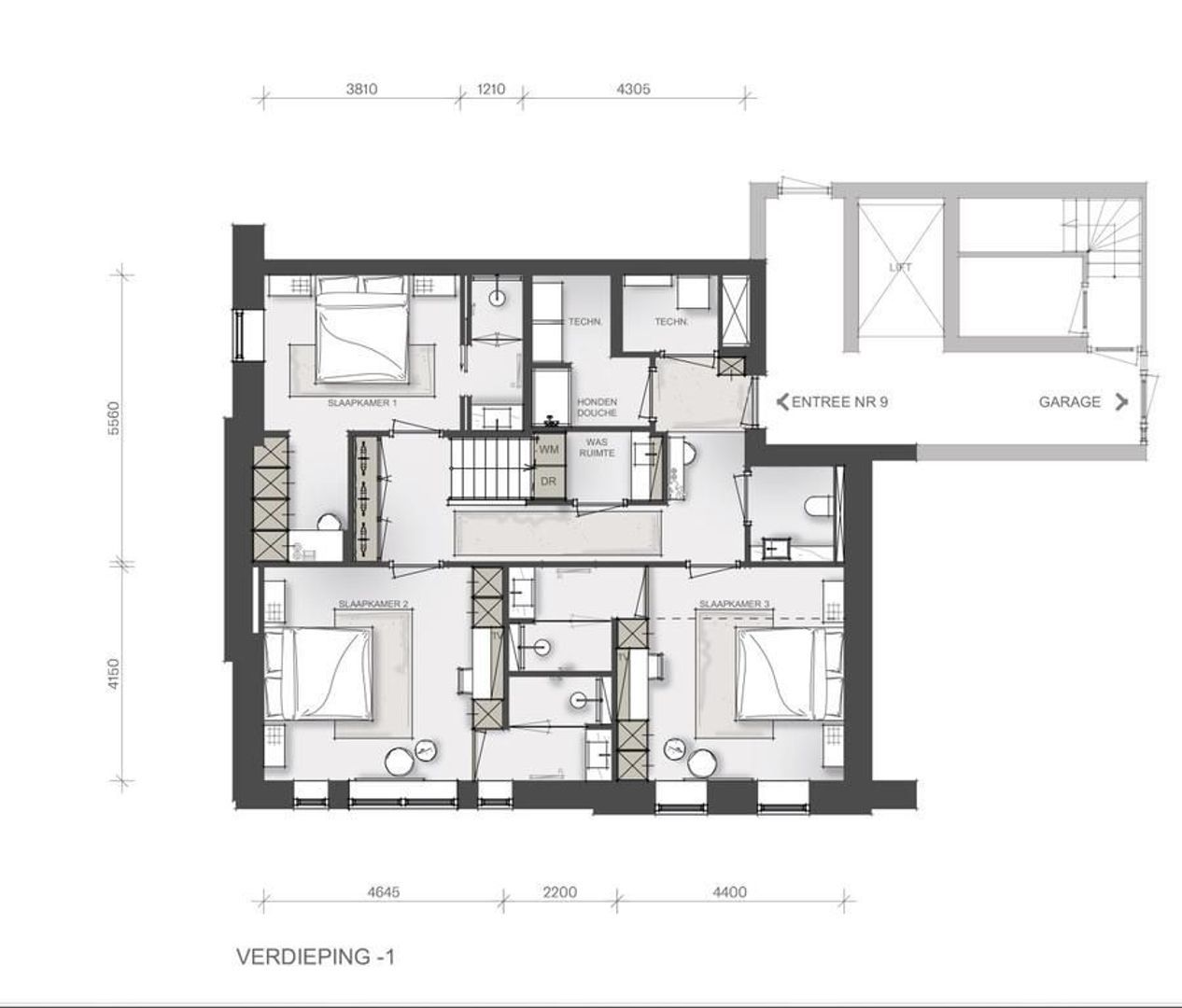 Rembrandtweg 9, Noordwijk plattegrond-1