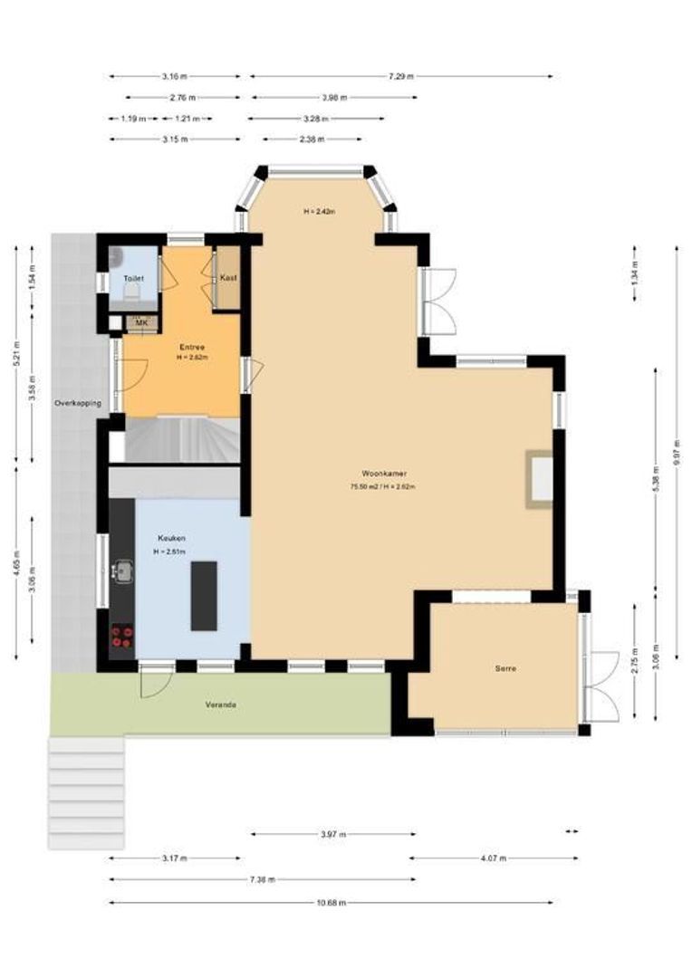 Erasmusweg 2 A, Noordwijk plattegrond-1