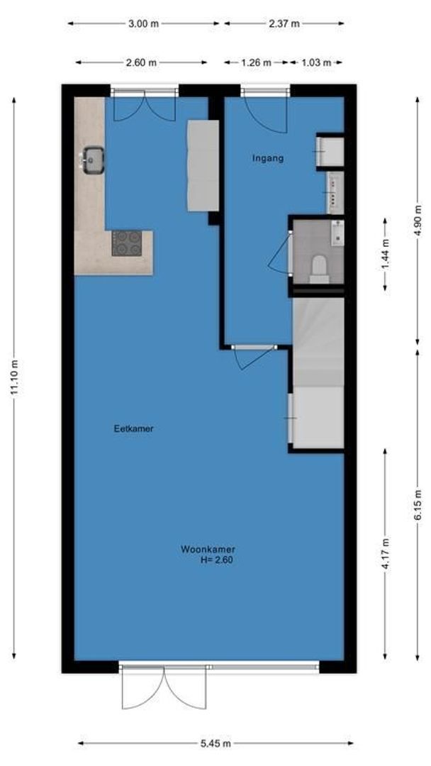 Nieuwe Voorstraat 23, Noordwijk plattegrond-1