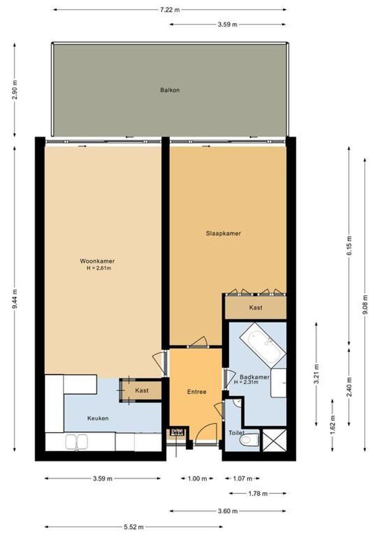 Duinroos 31, Noordwijk plattegrond-0