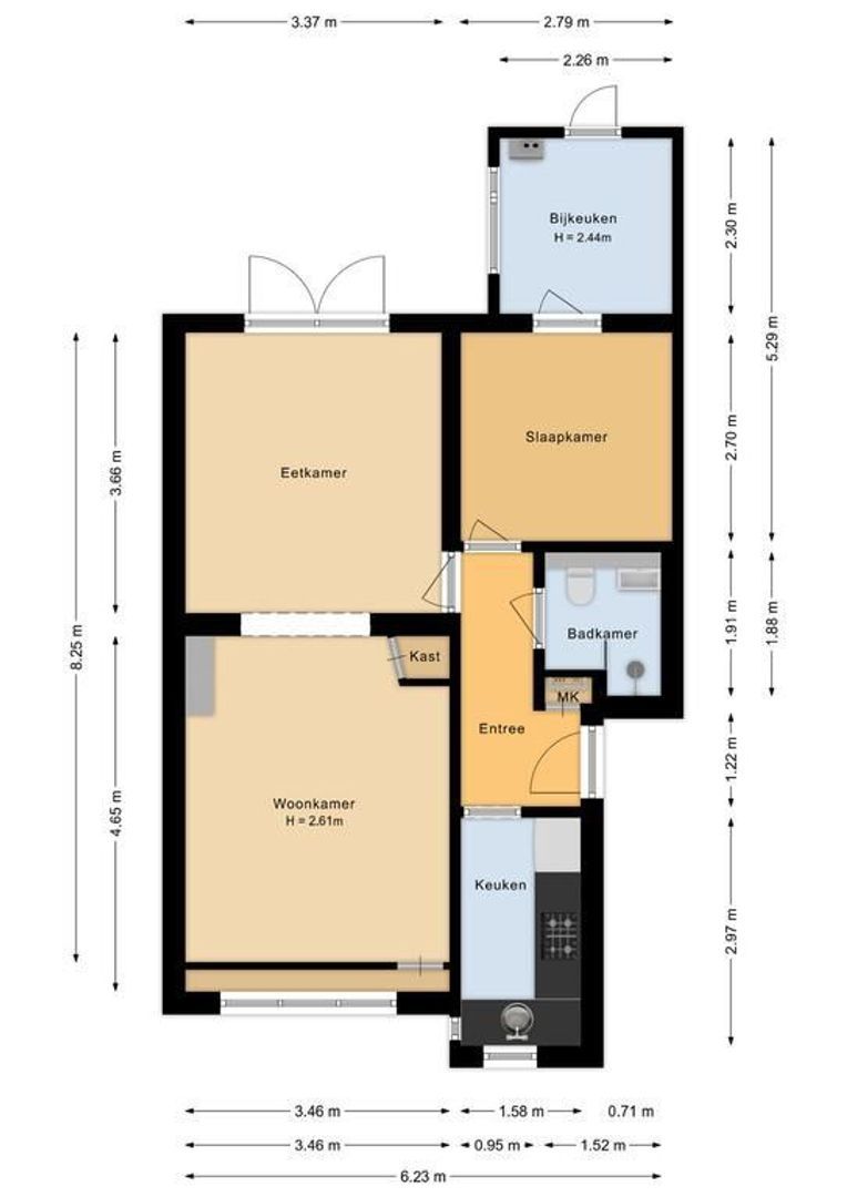 van Wassenaerlaan 38, Oegstgeest plattegrond-1