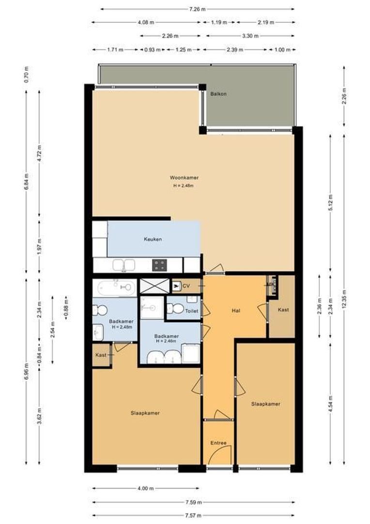 Parallel Boulevard 296, Noordwijk plattegrond-0
