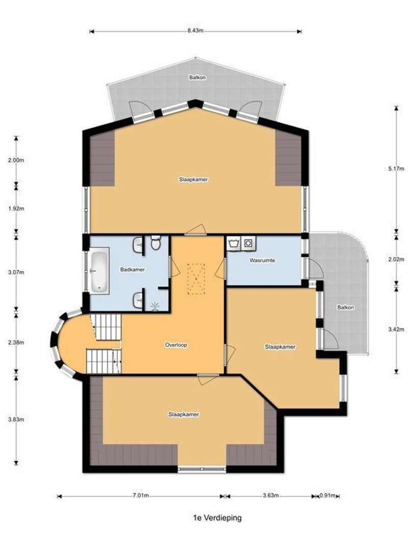 Bosweg 9, Noordwijk plattegrond-1