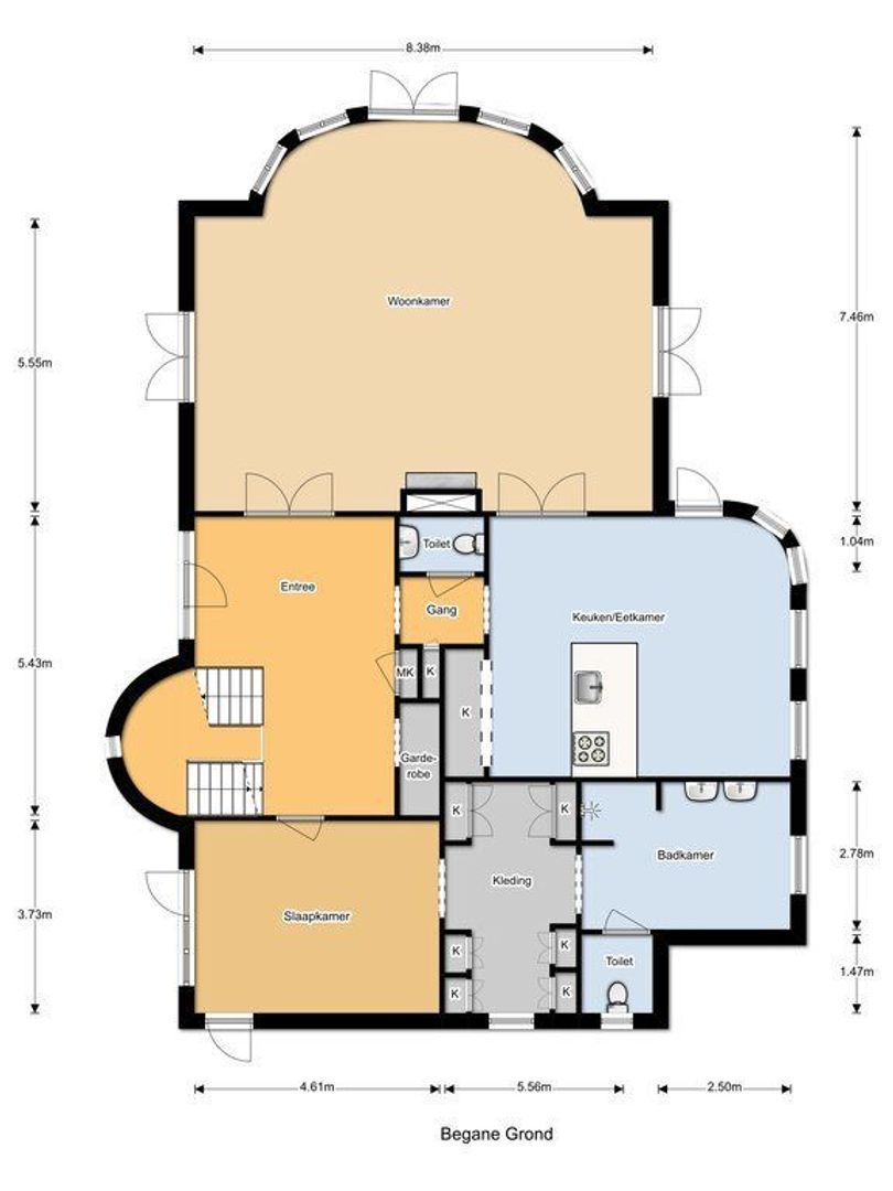 Bosweg 9, Noordwijk plattegrond-0