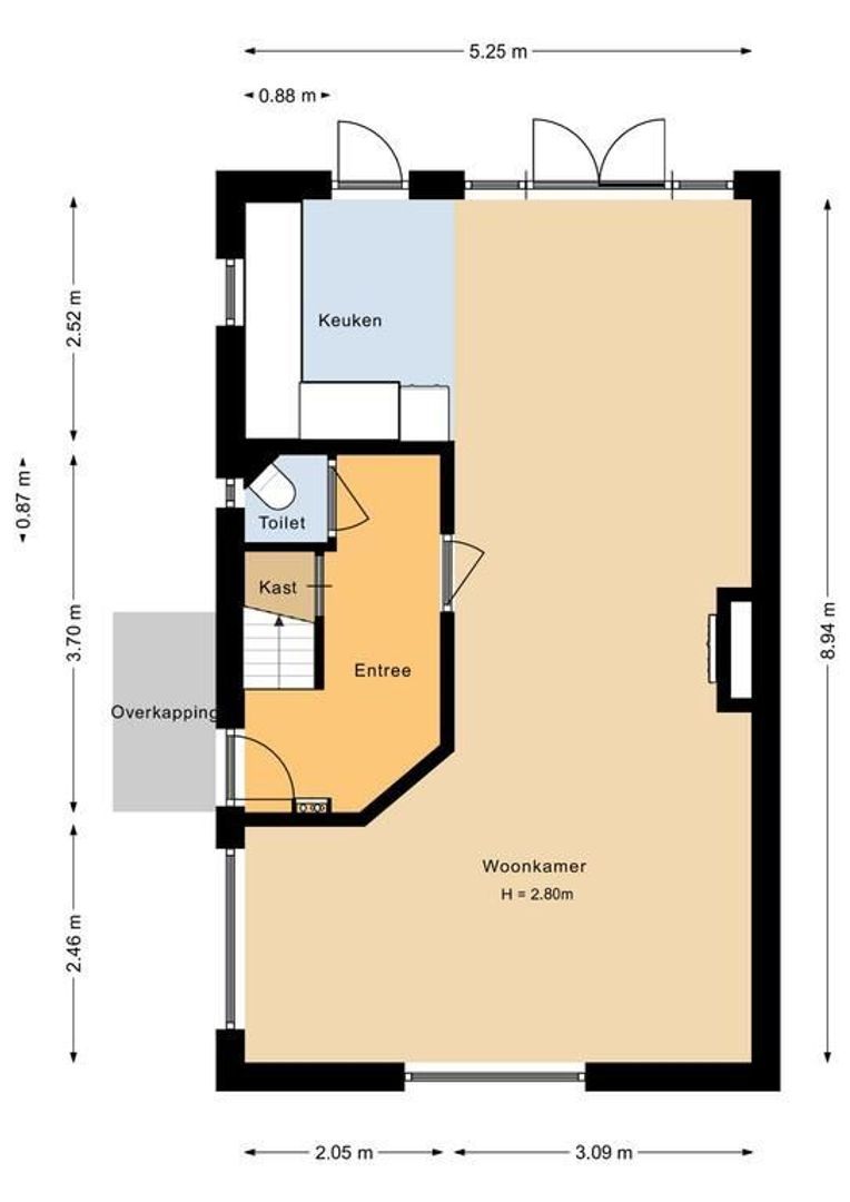 Golfweg 21, Noordwijk plattegrond-0