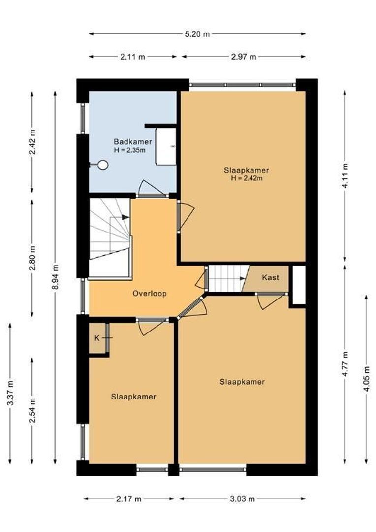Golfweg 21, Noordwijk plattegrond-1