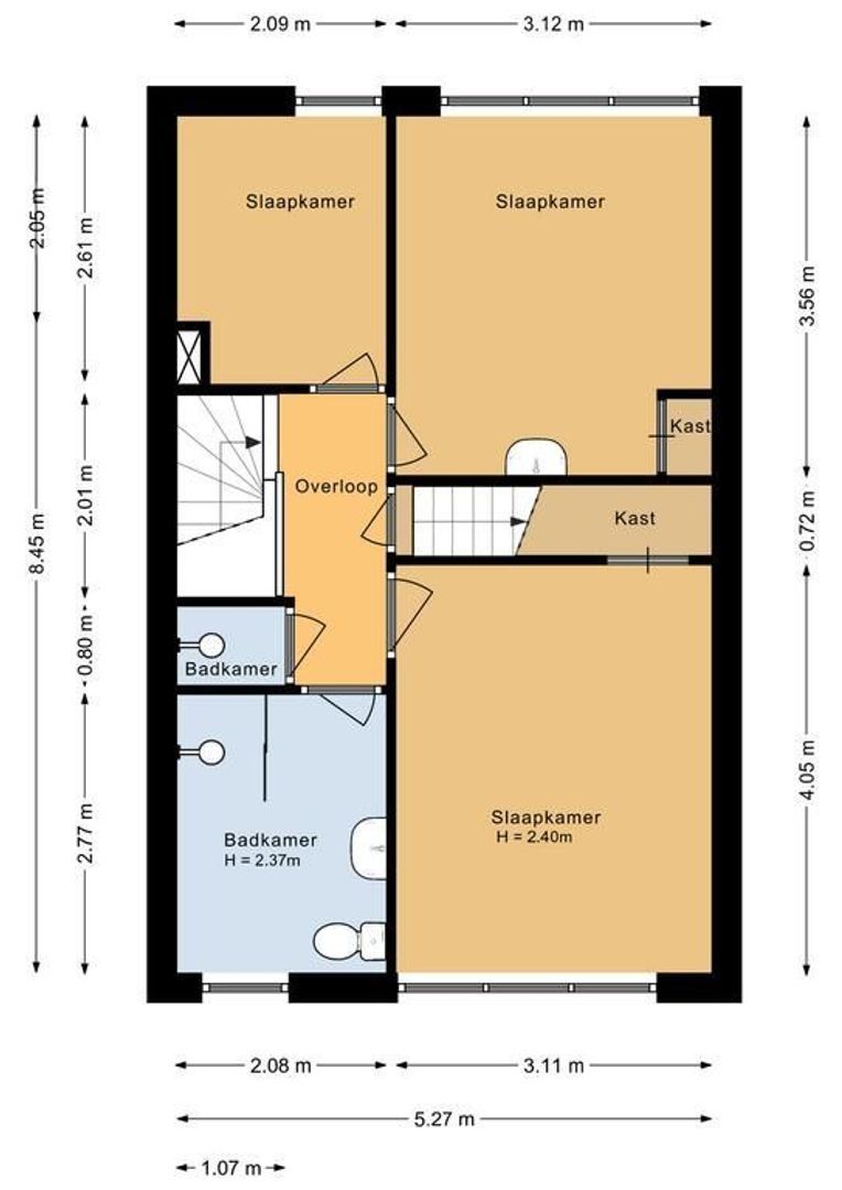 Golfweg 23, Noordwijk plattegrond-2