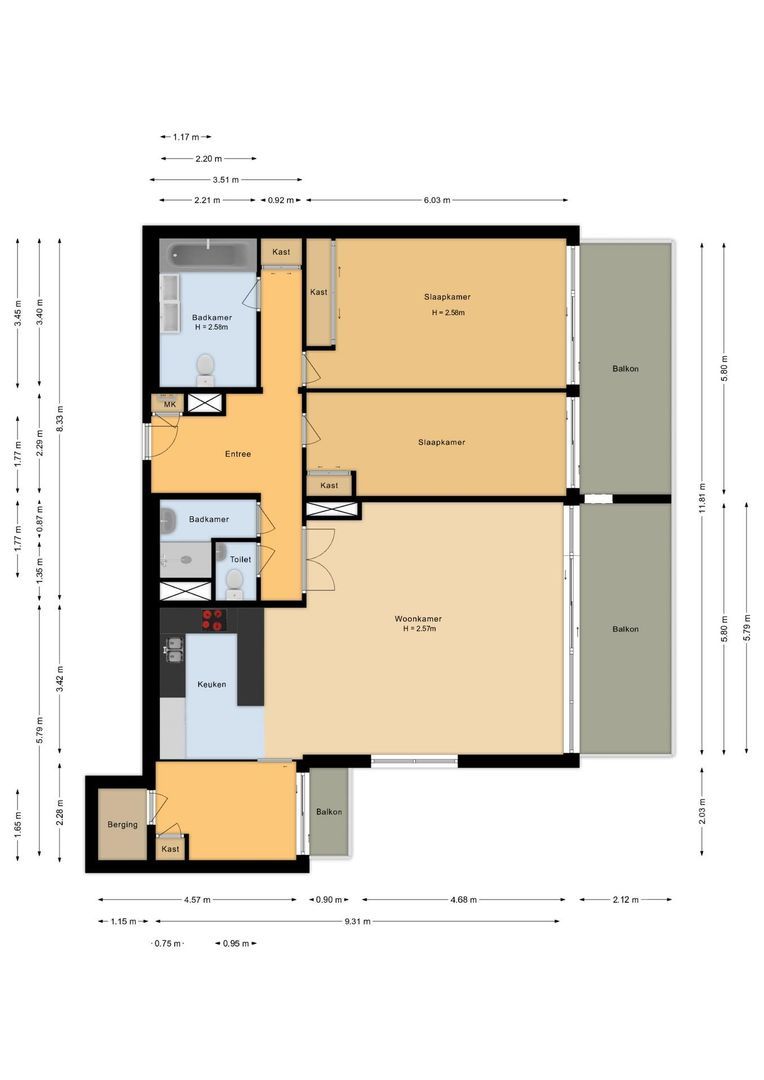Strandwijck 17, Noordwijk plattegrond-0