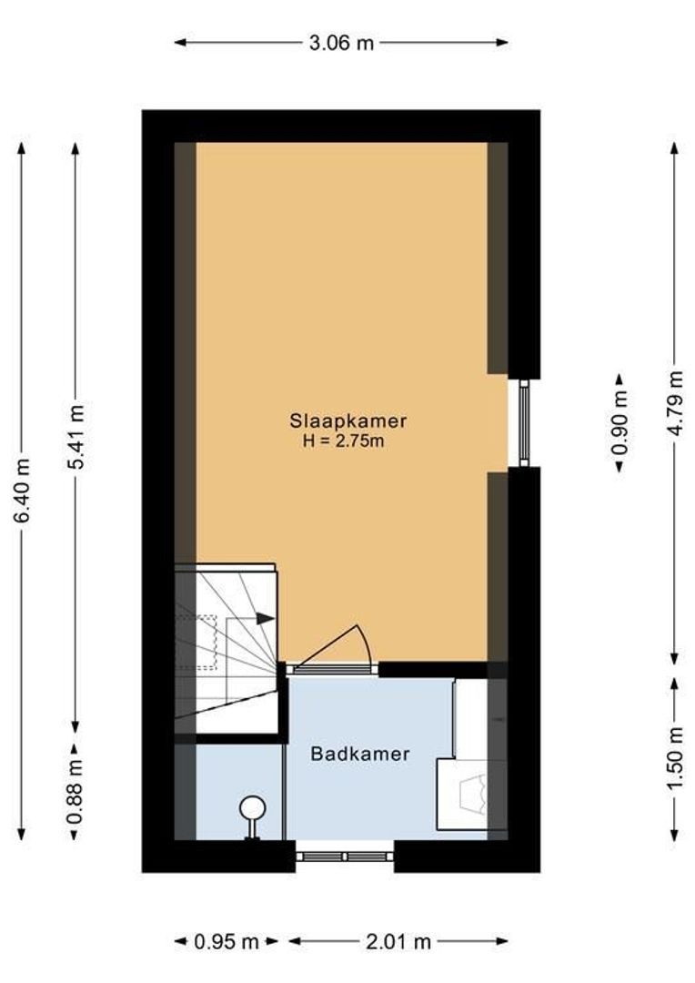Voorstraat 114 A, Noordwijk plattegrond-1