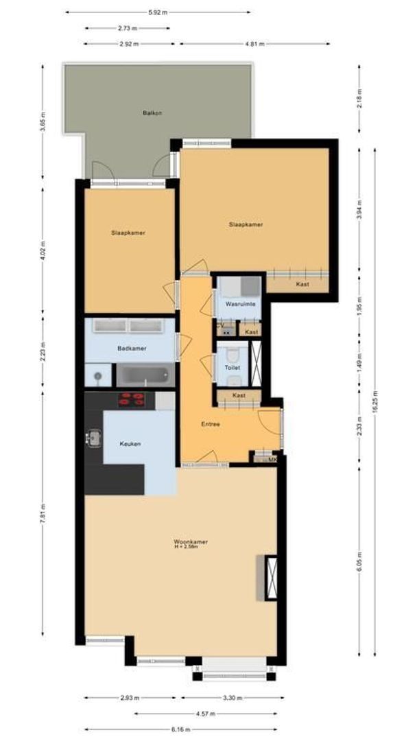 Huis ter Duinstraat 44, Noordwijk plattegrond-0