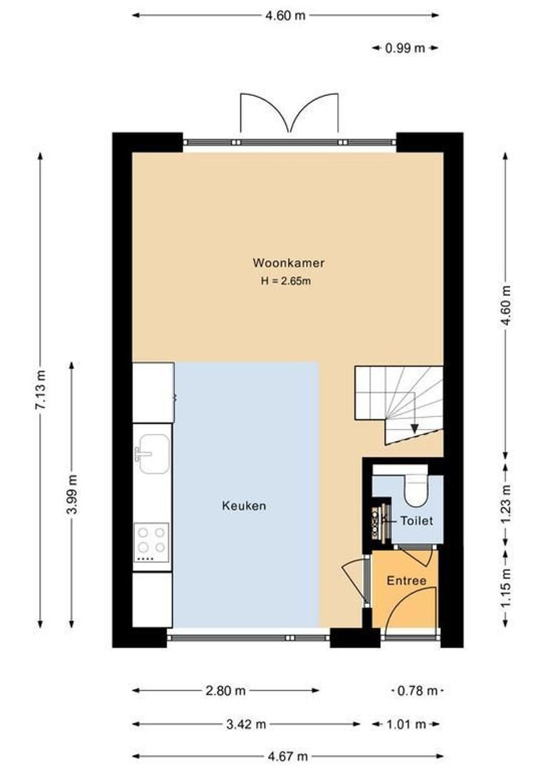 Julianastraat 56, Noordwijk plattegrond-1