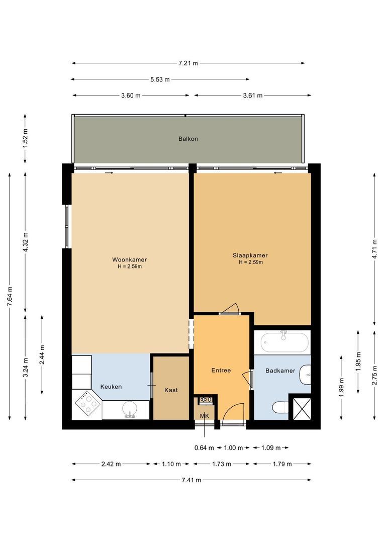 Duindistel 86, Noordwijk plattegrond-0