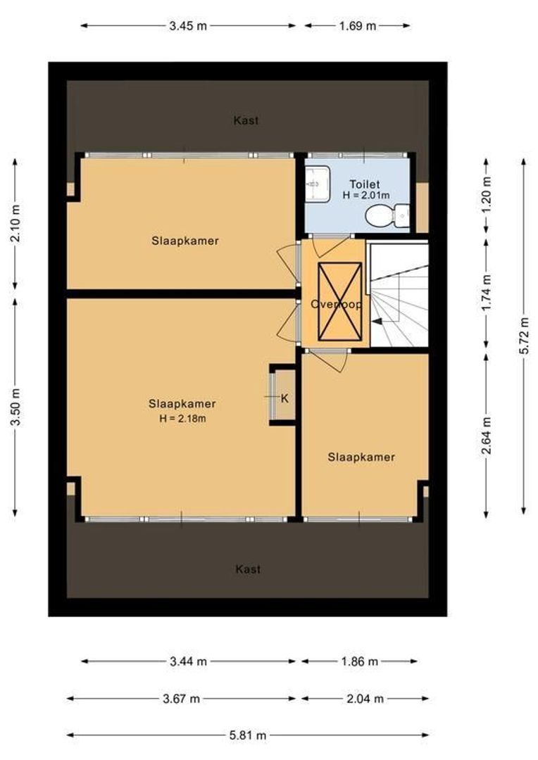 Quarles van Uffordstraat 92, Noordwijk plattegrond-3