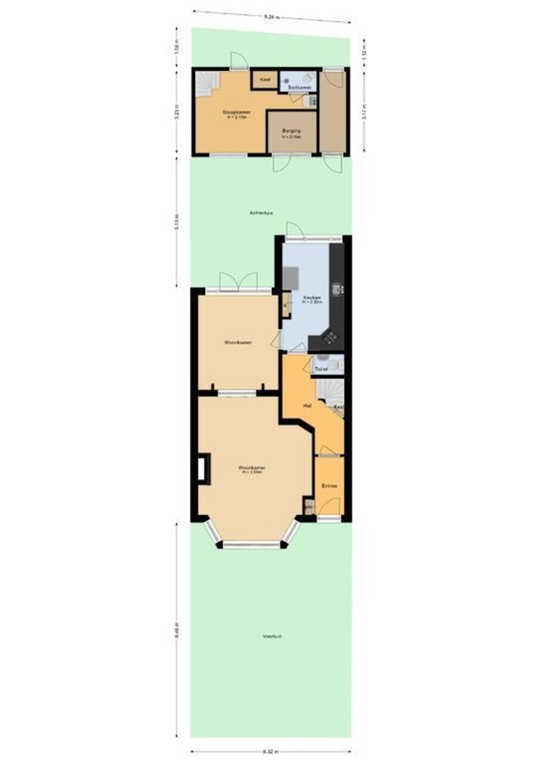 Quarles van Uffordstraat 92, Noordwijk plattegrond-0