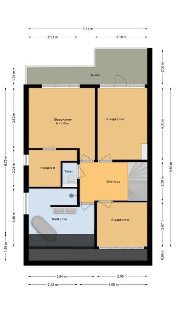 Duinwetering 9, Noordwijk plattegrond-2
